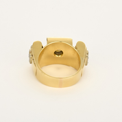 Bague "Tank" en or et diamants.