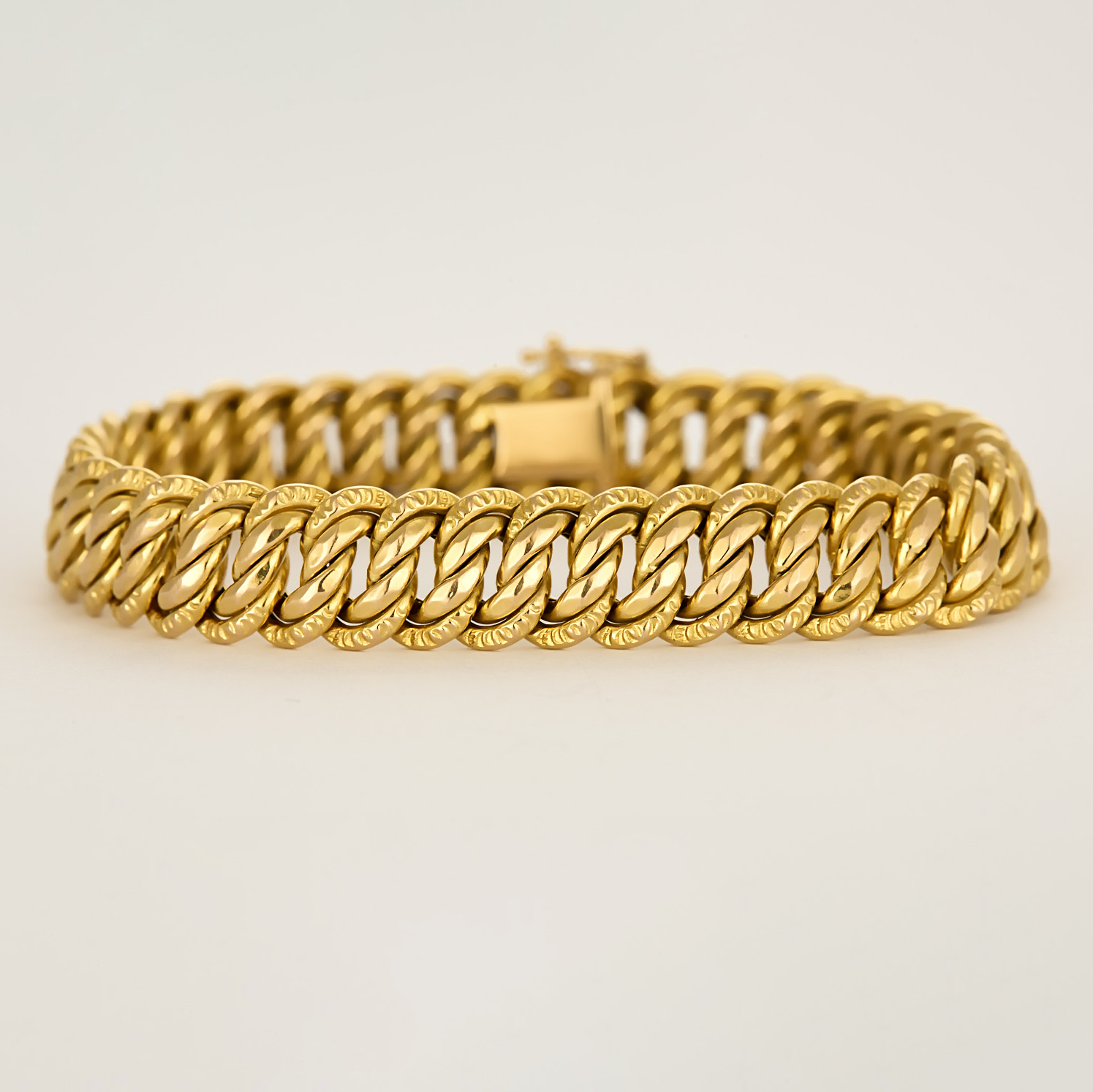 Bracelet mailles américaine en or 18k