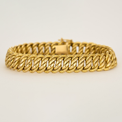 Bracelet mailles américaine en or 18k