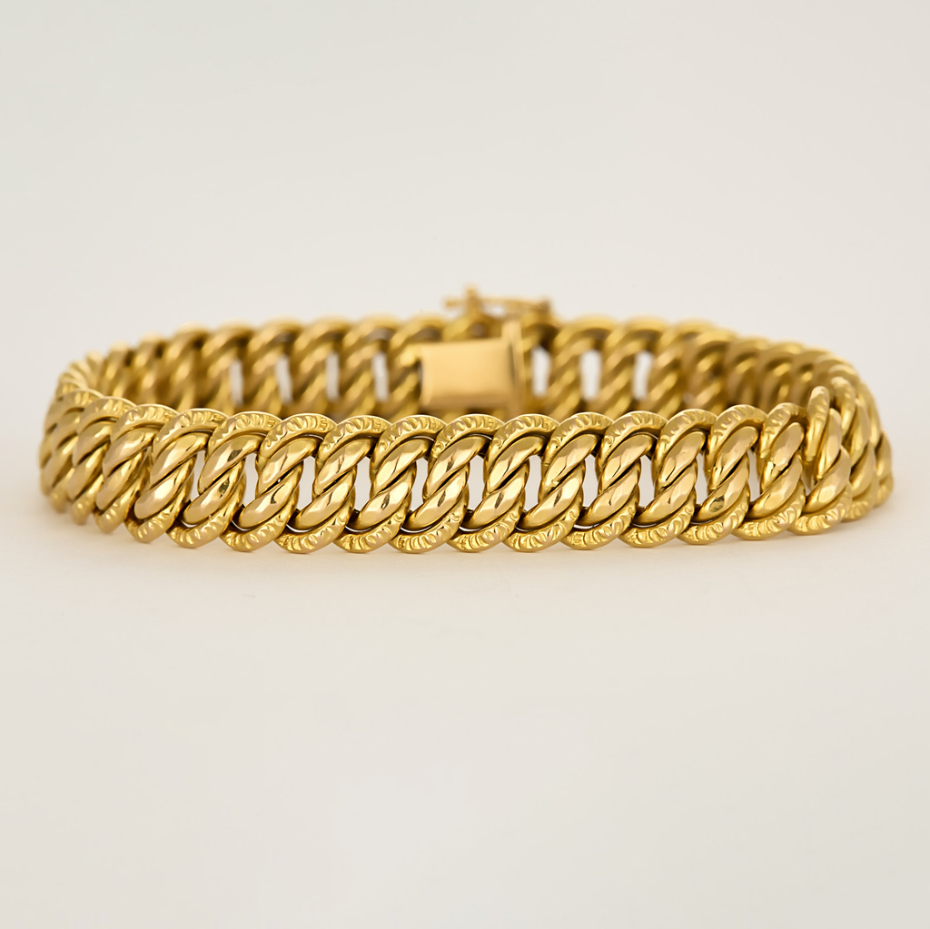 Bracelet mailles américaine en or 18k