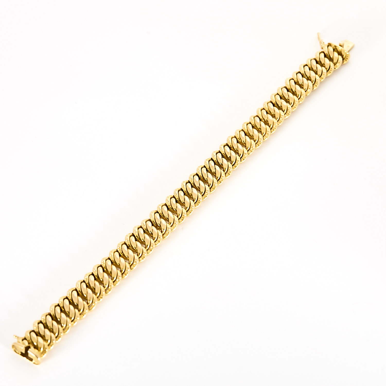 Bracelet mailles américaine en or 18k