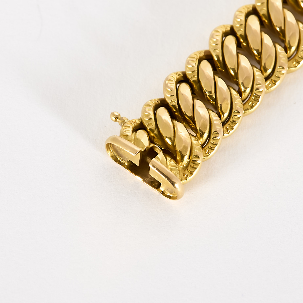Bracelet mailles américaine en or 18k