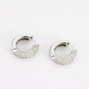 Créoles en or blanc et diamants