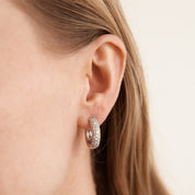 Créoles en or blanc et diamants