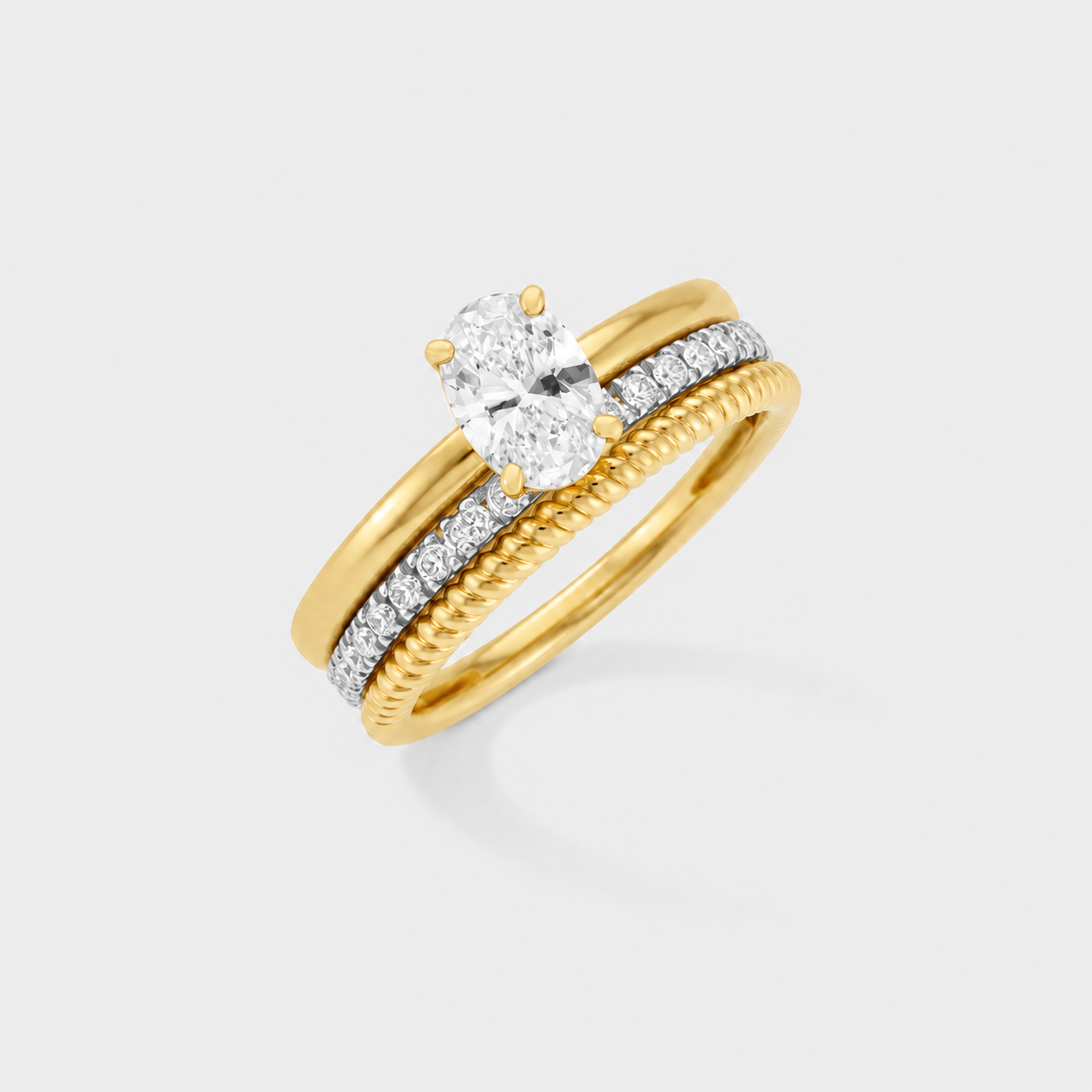 Bague Torsadée 3 rangs