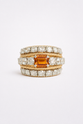 Bague manchette en or jaune, citrine et diamants – 3,25 carats