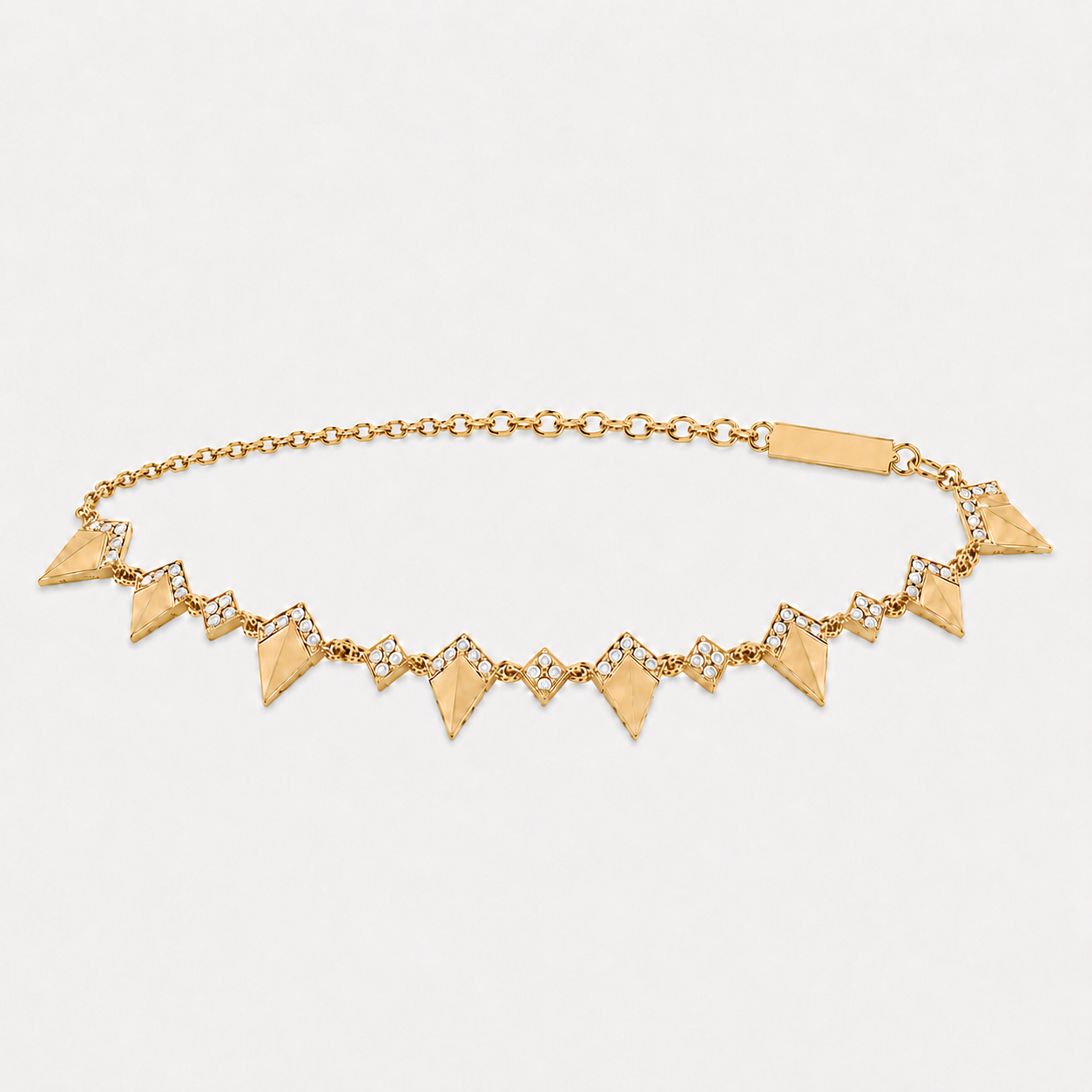 Bracelet géométrique en or jaune et diamants – 0,46 carat