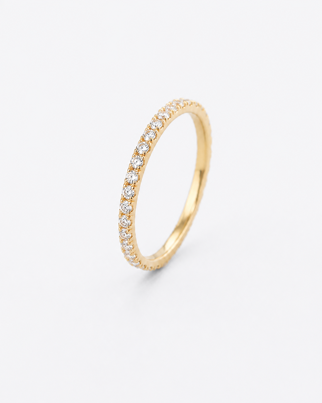 Alliance tour complet en or rose et diamants – 0,50 carat