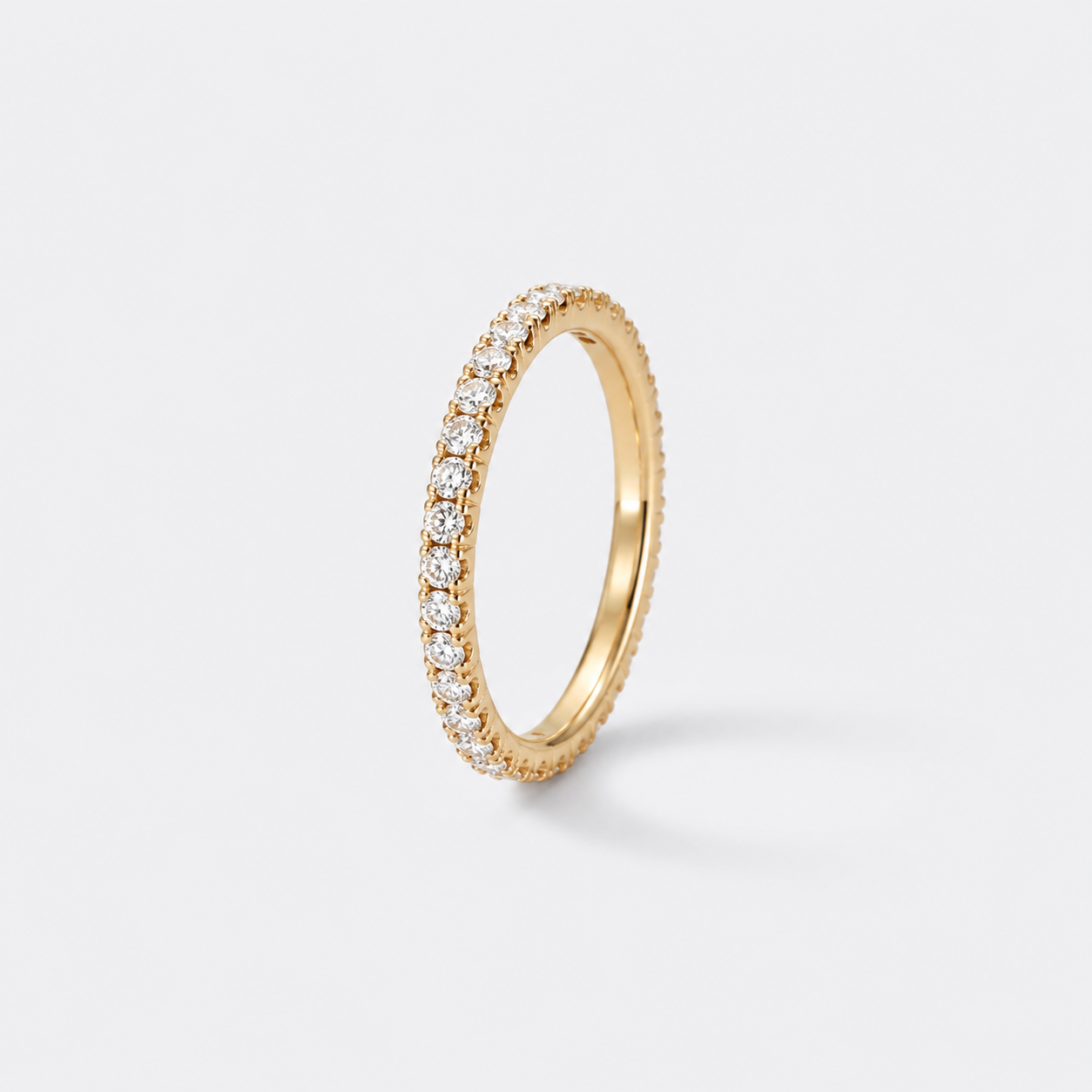 Alliance tour complet en or rose et diamants – 1,17 carat