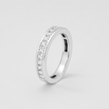 Alliance diamants princesses tour complet 3 carats en or blanc.