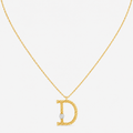 Collier Torsadé Initial diamant