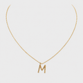 Collier initiale M en or jaune torsadé