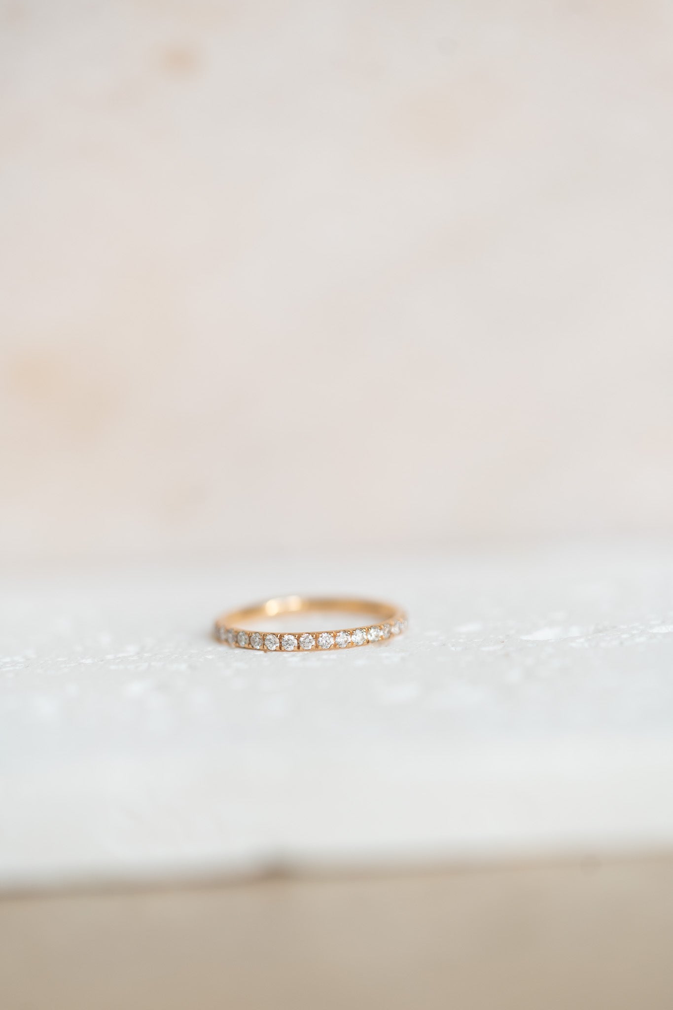 Alliance tour complet en or rose et diamants – 0,50 carat