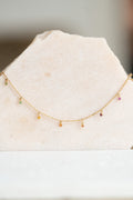 Collier Rainbow en or jaune et pierres multicolores