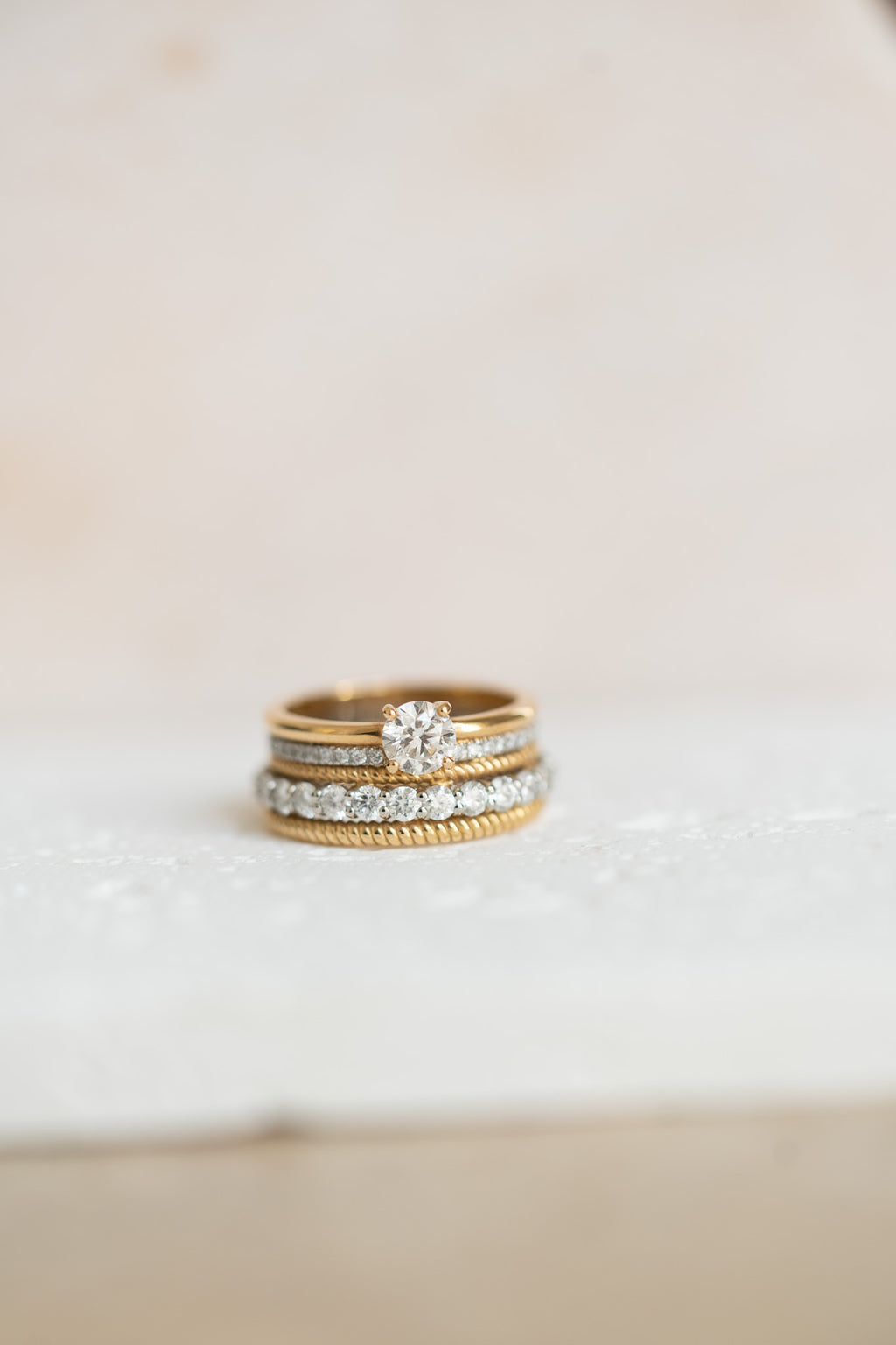 Bague en or jaune et diamants – 2,17 carats