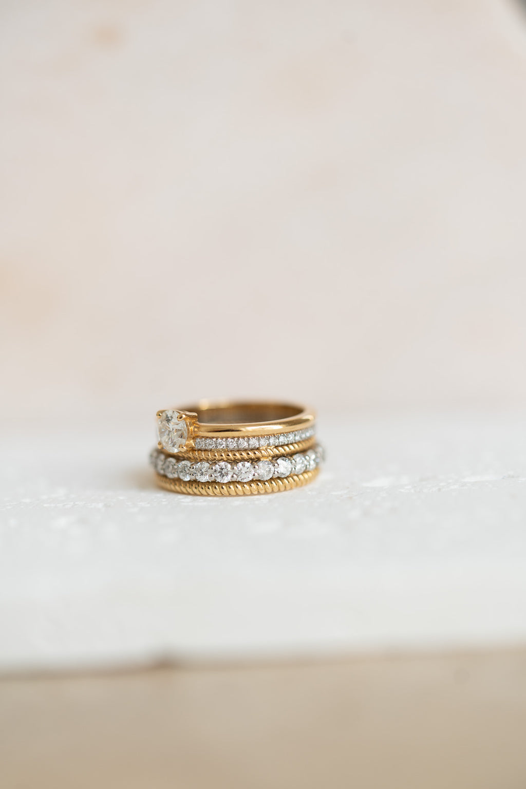 Bague en or jaune et diamants – 2,17 carats