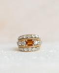 Bague manchette en or jaune, citrine et diamants – 3,25 carats