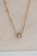 Collier goutte en or jaune et diamant – 0,42 carat