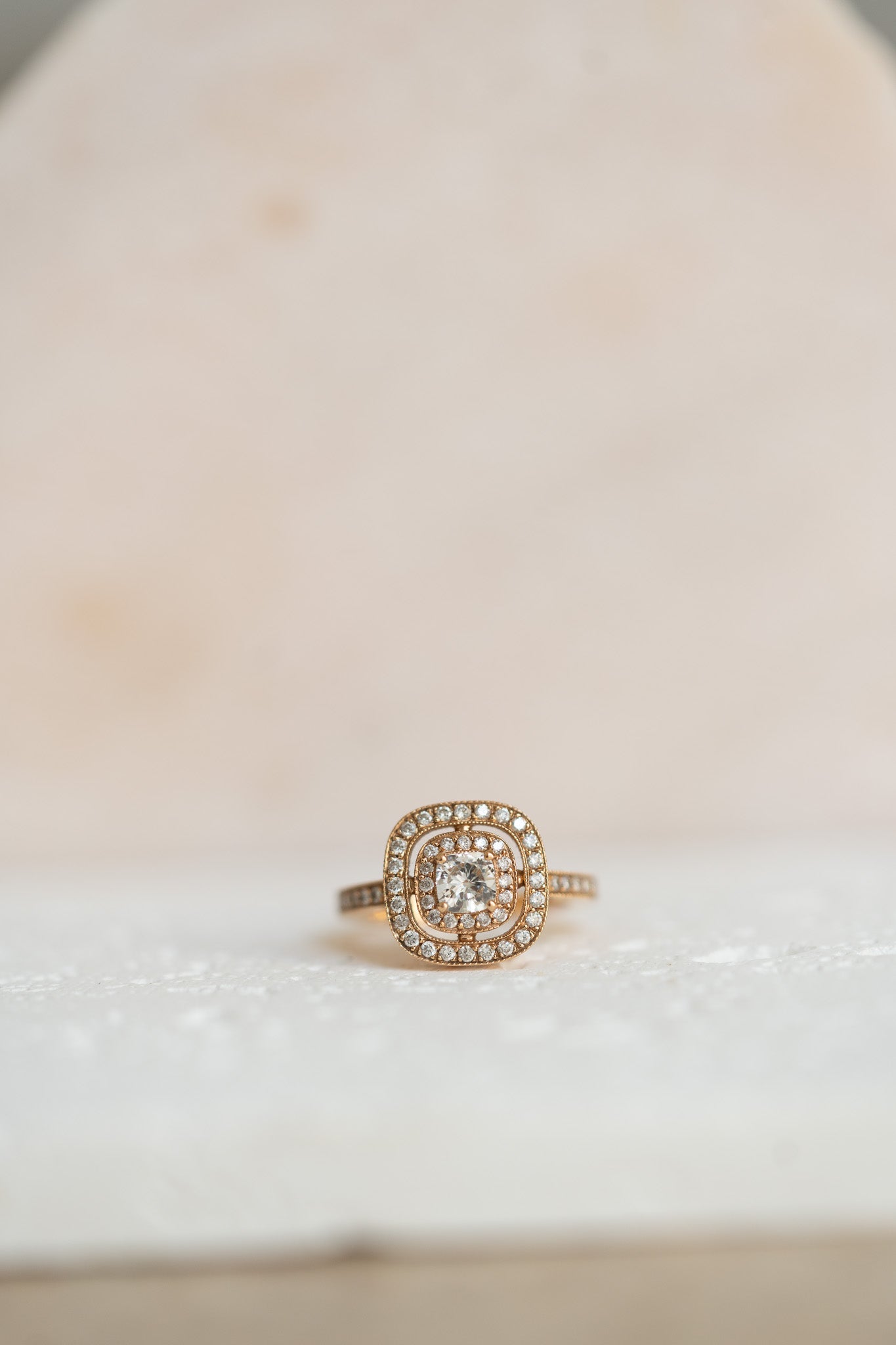 Bague en or rose et diamants – 1 carat