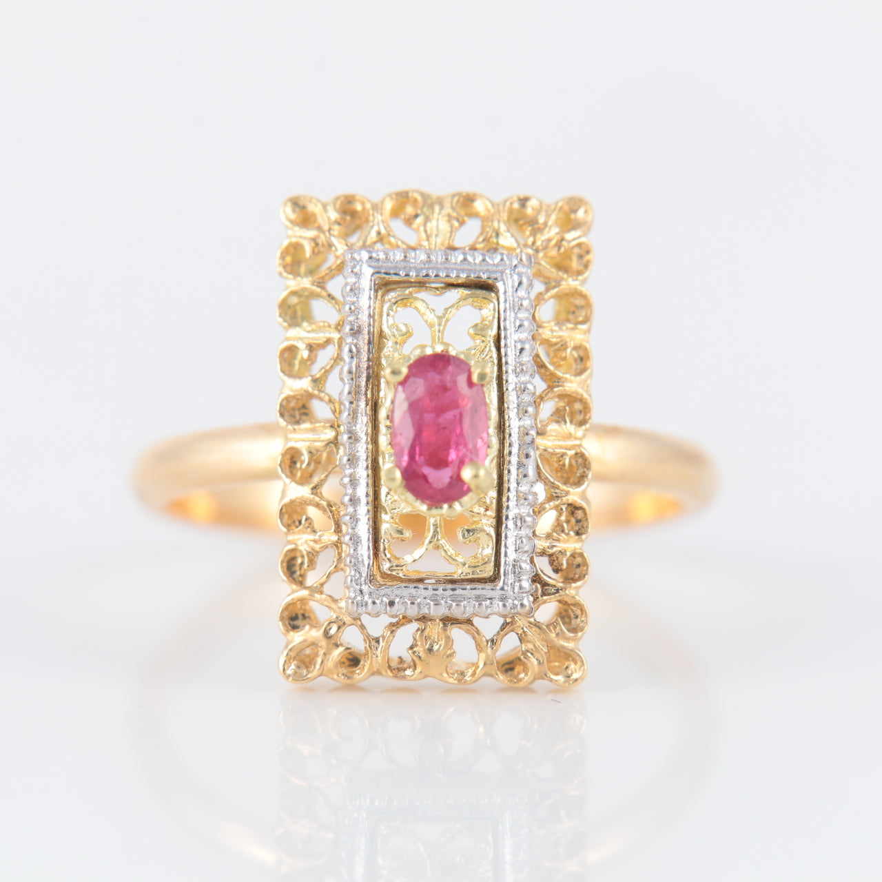 Bague Arabesques or jaune