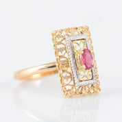 Bague Arabesques or jaune