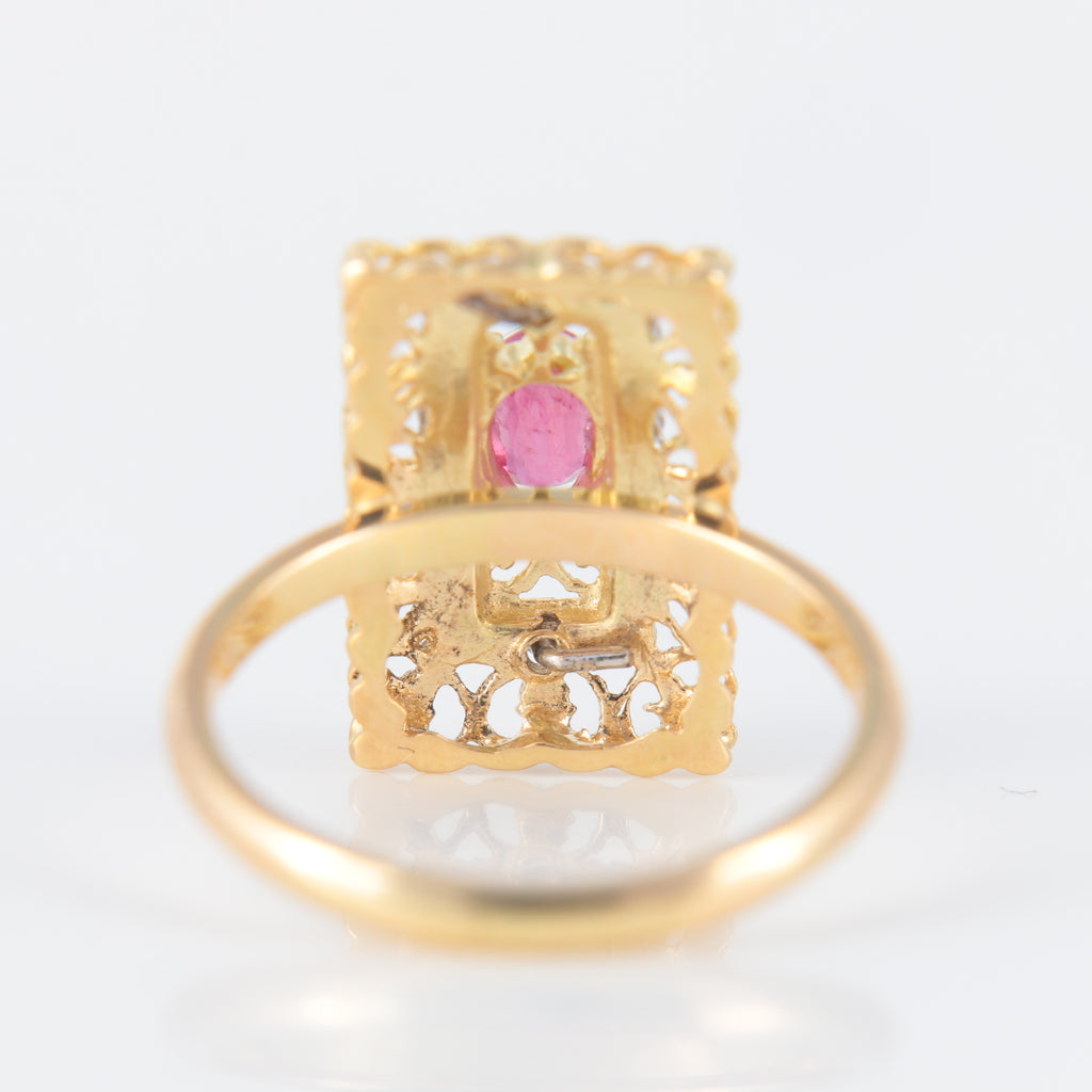Bague Arabesques or jaune