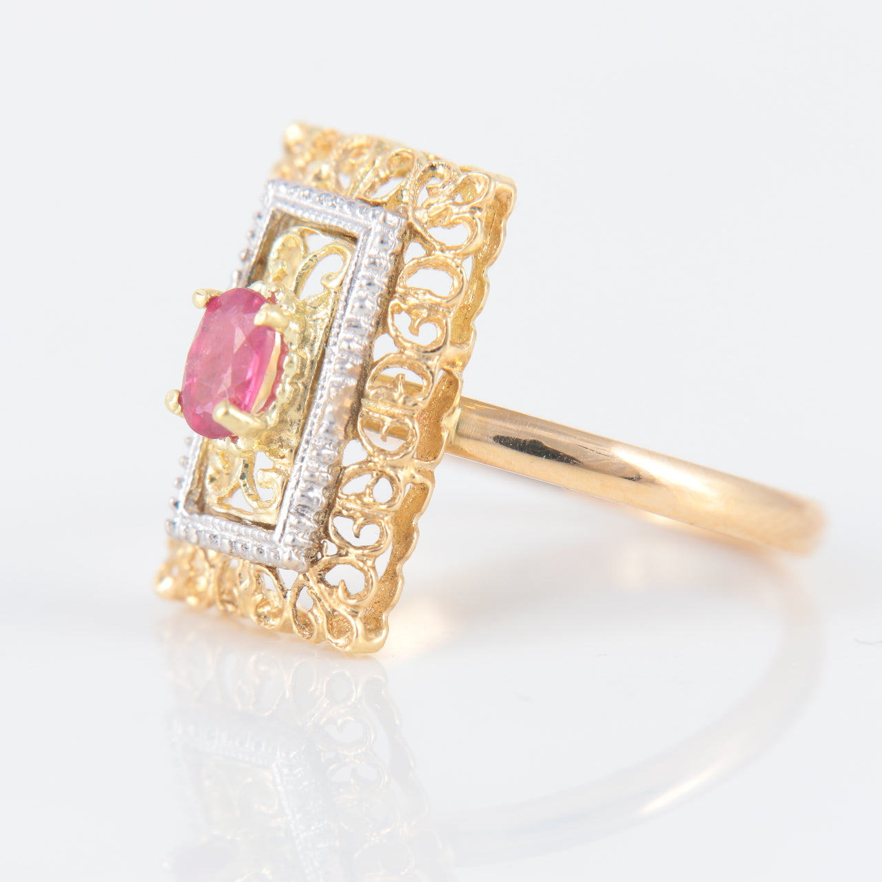 Bague Arabesques or jaune