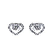 Boucles d'oreilles Cœurs diamants