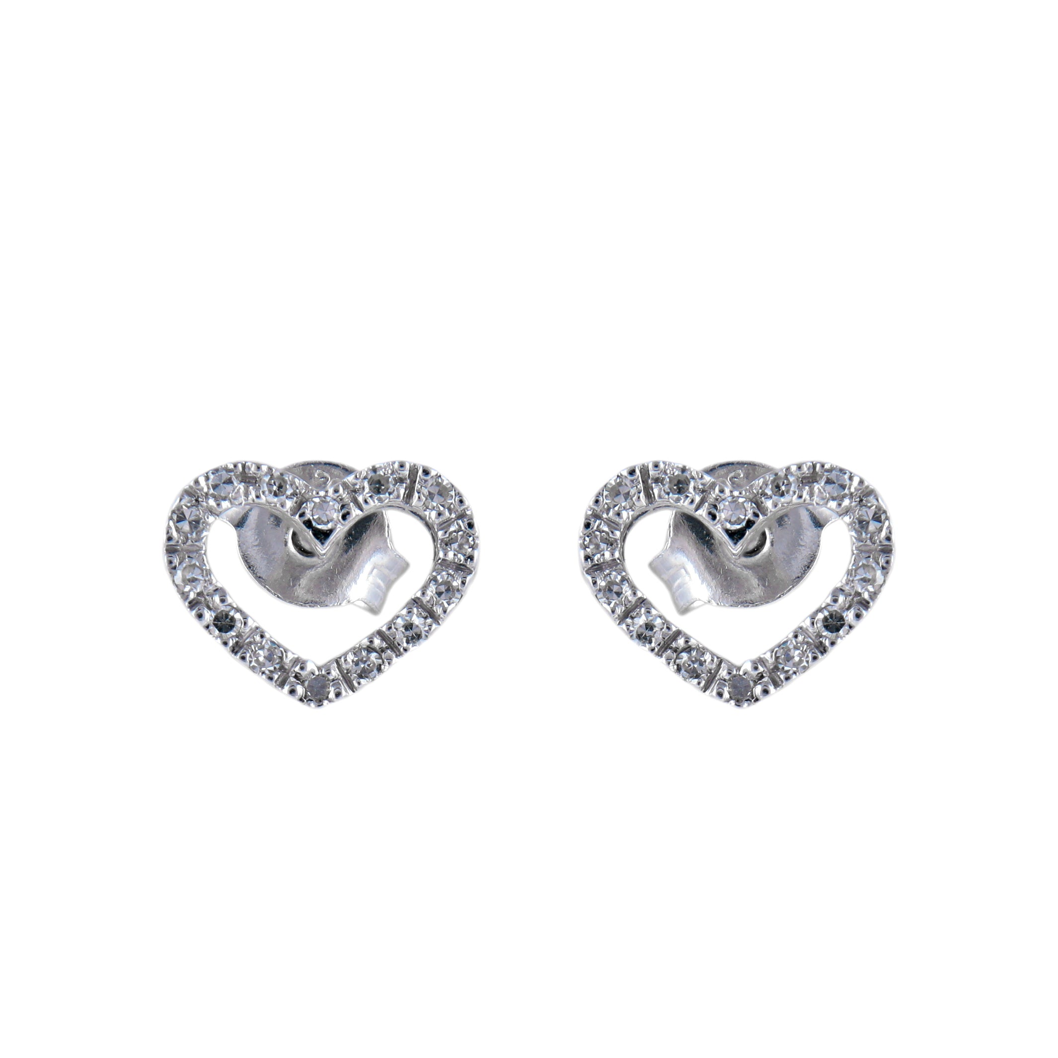 Boucles d'oreilles Cœurs diamants