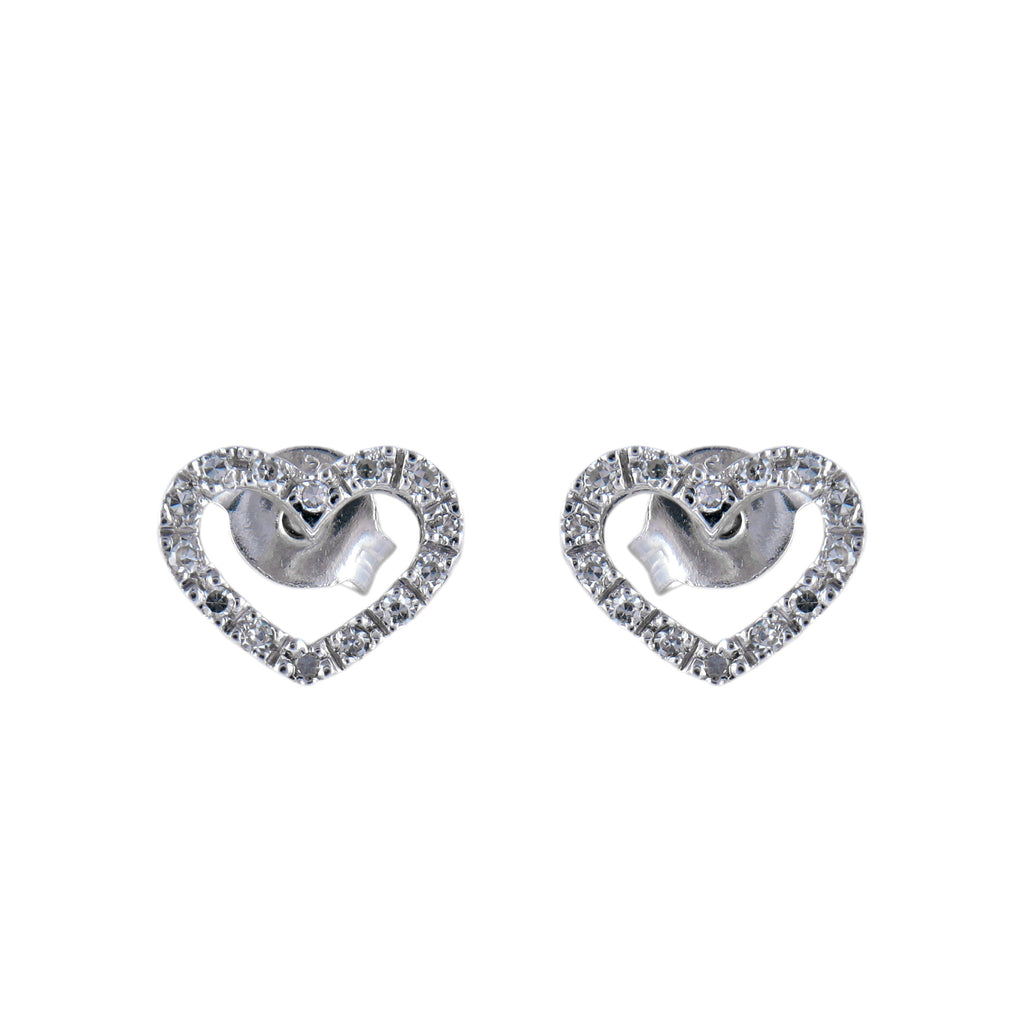 Boucles d'oreilles Cœurs diamants