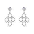 Boucles d'oreilles Dentelle or blanc et diamants