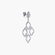Boucles d'oreilles Dentelle or blanc et diamants