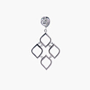 Boucles d'oreilles Dentelle or blanc et diamants