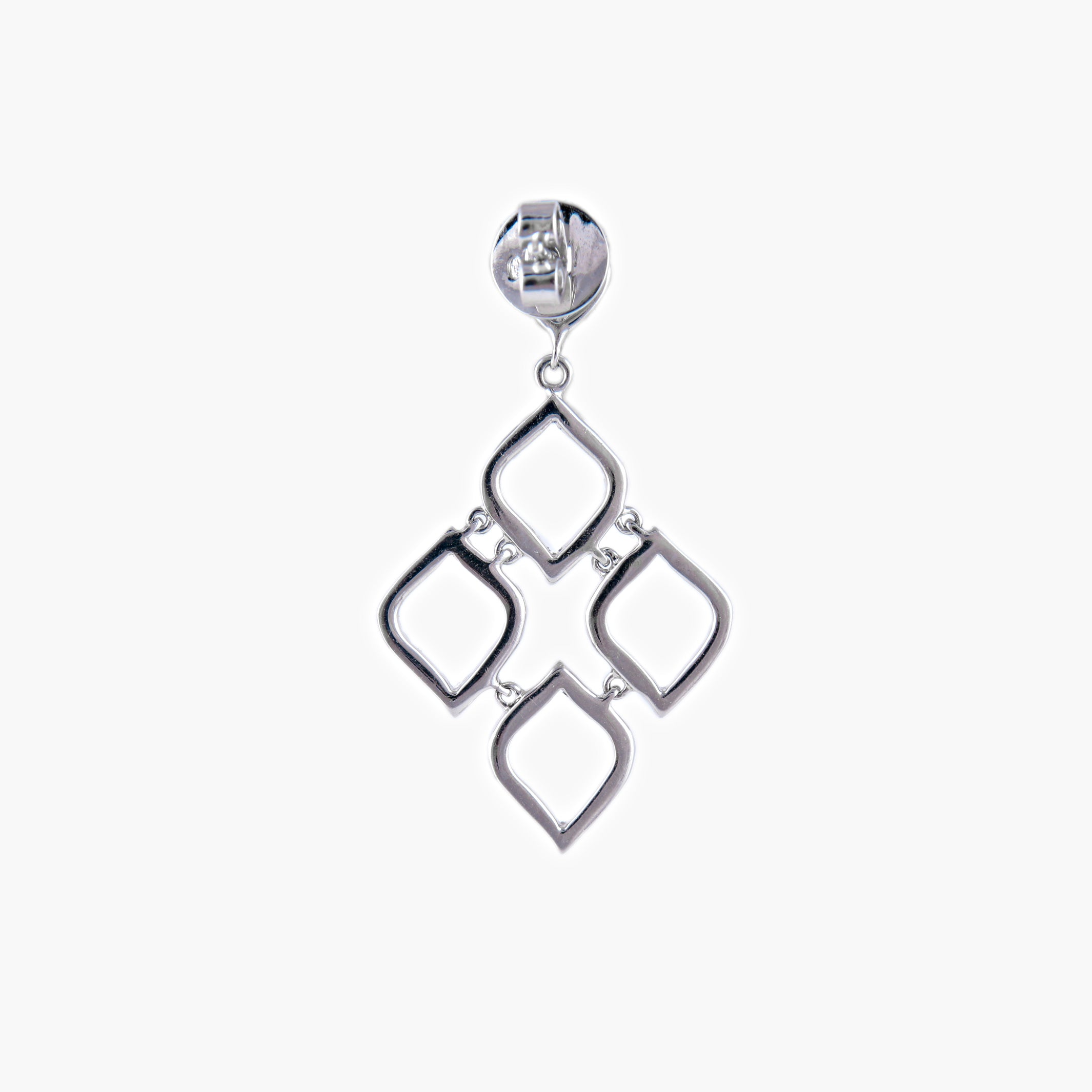Boucles d'oreilles Dentelle or blanc et diamants