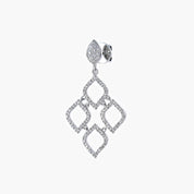 Boucles d'oreilles Dentelle or blanc et diamants