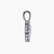 Pendentif Cœur or blanc et diamants