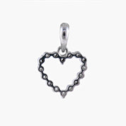 Pendentif Cœur or blanc et diamants