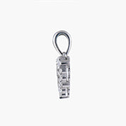 Pendentif Cœur or blanc et diamants