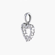 Pendentif Cœur or blanc et diamants