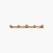 Broche or jaune, platine et 5 diamants