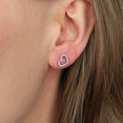Boucles d'oreilles Cœurs diamants