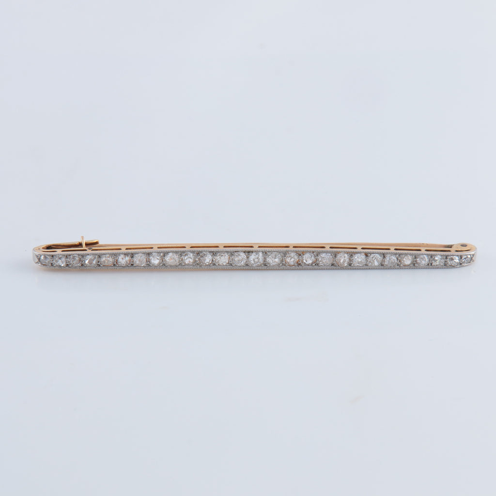Broche Barrette en or et diamants