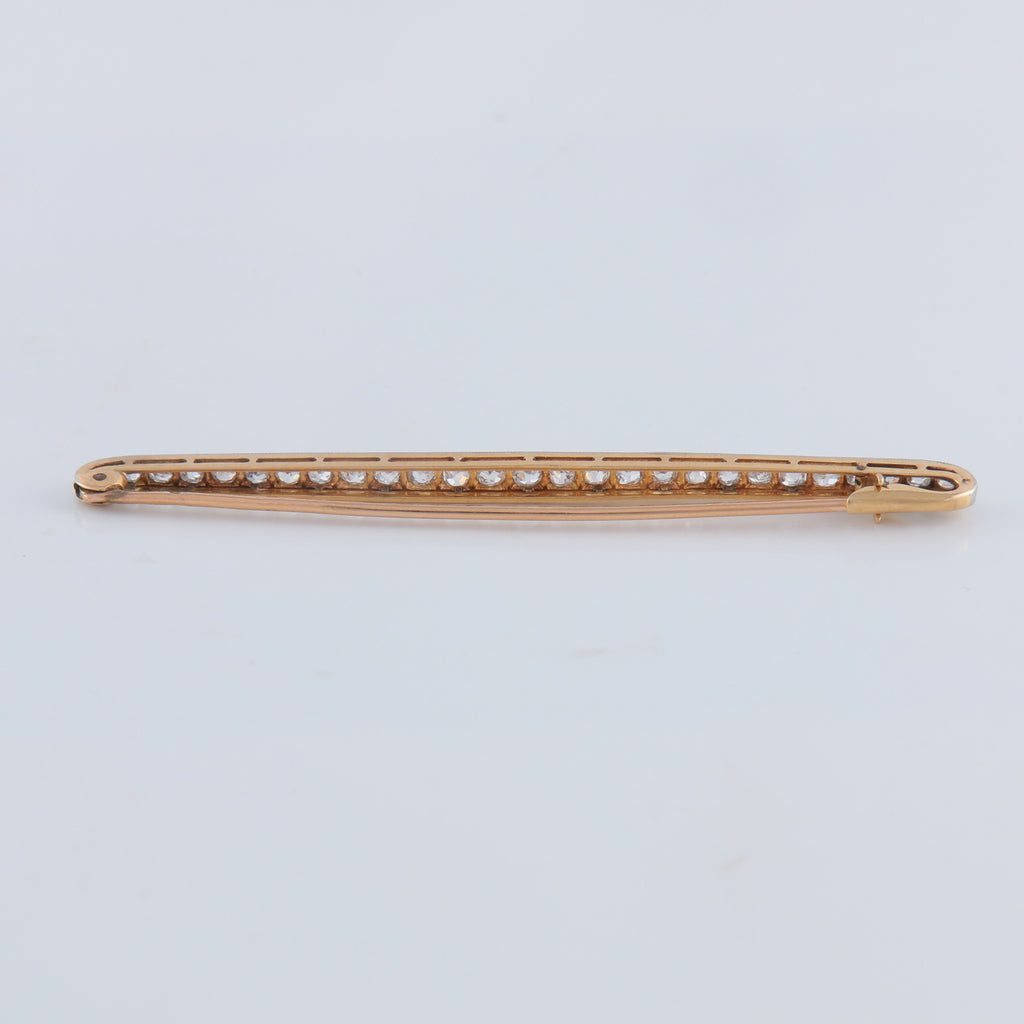Broche Barrette en or et diamants