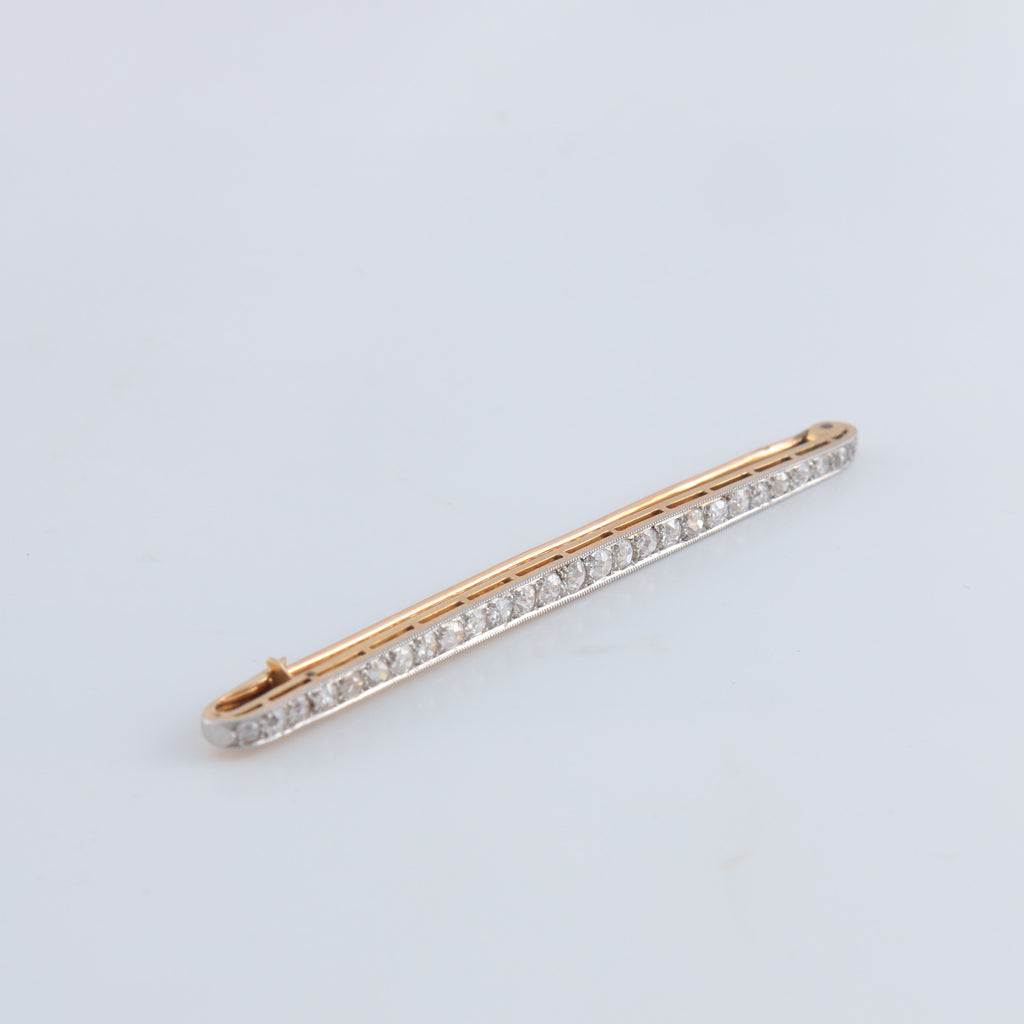 Broche Barrette en or et diamants