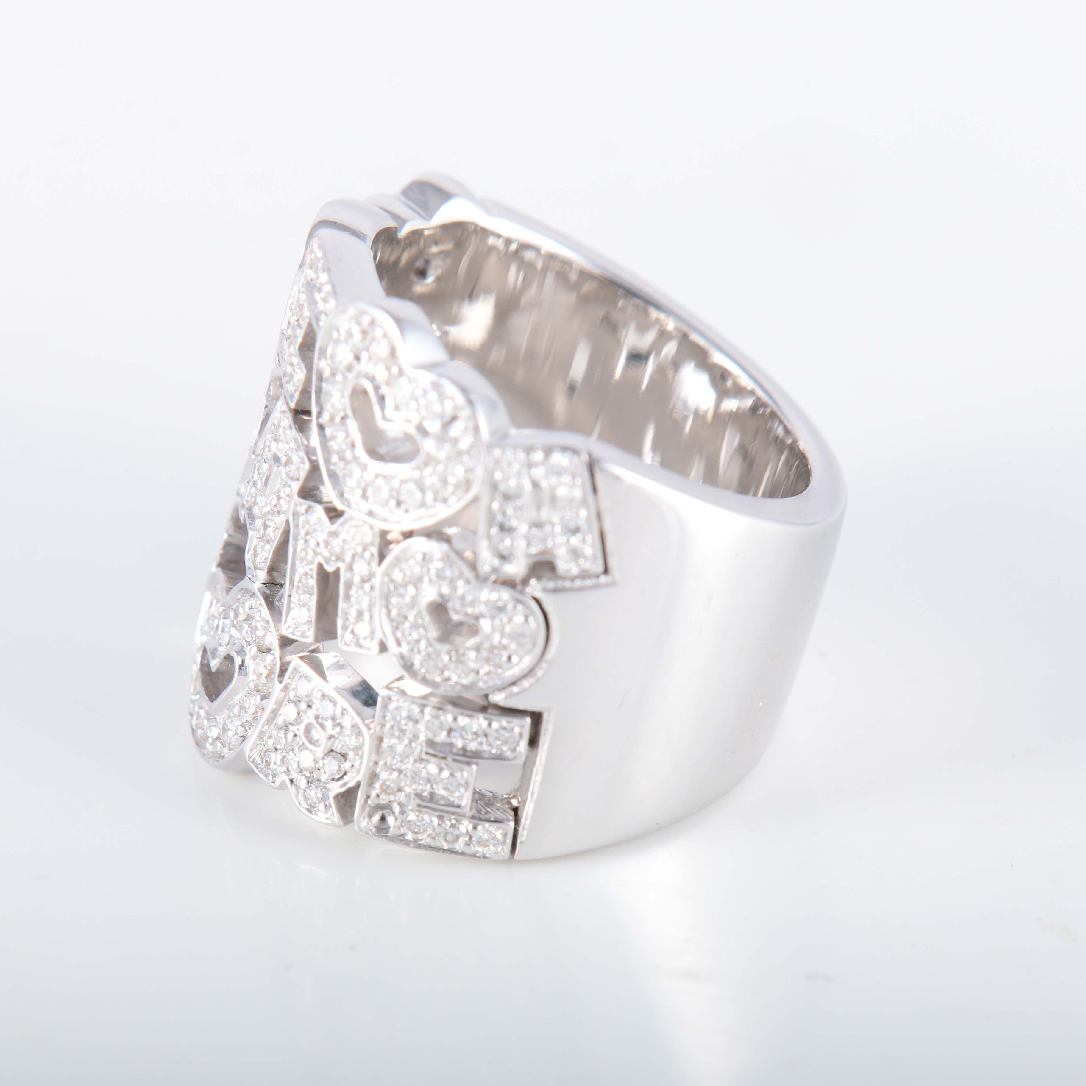 Bague Pasquale Bruni "Amore" or blanc et diamants