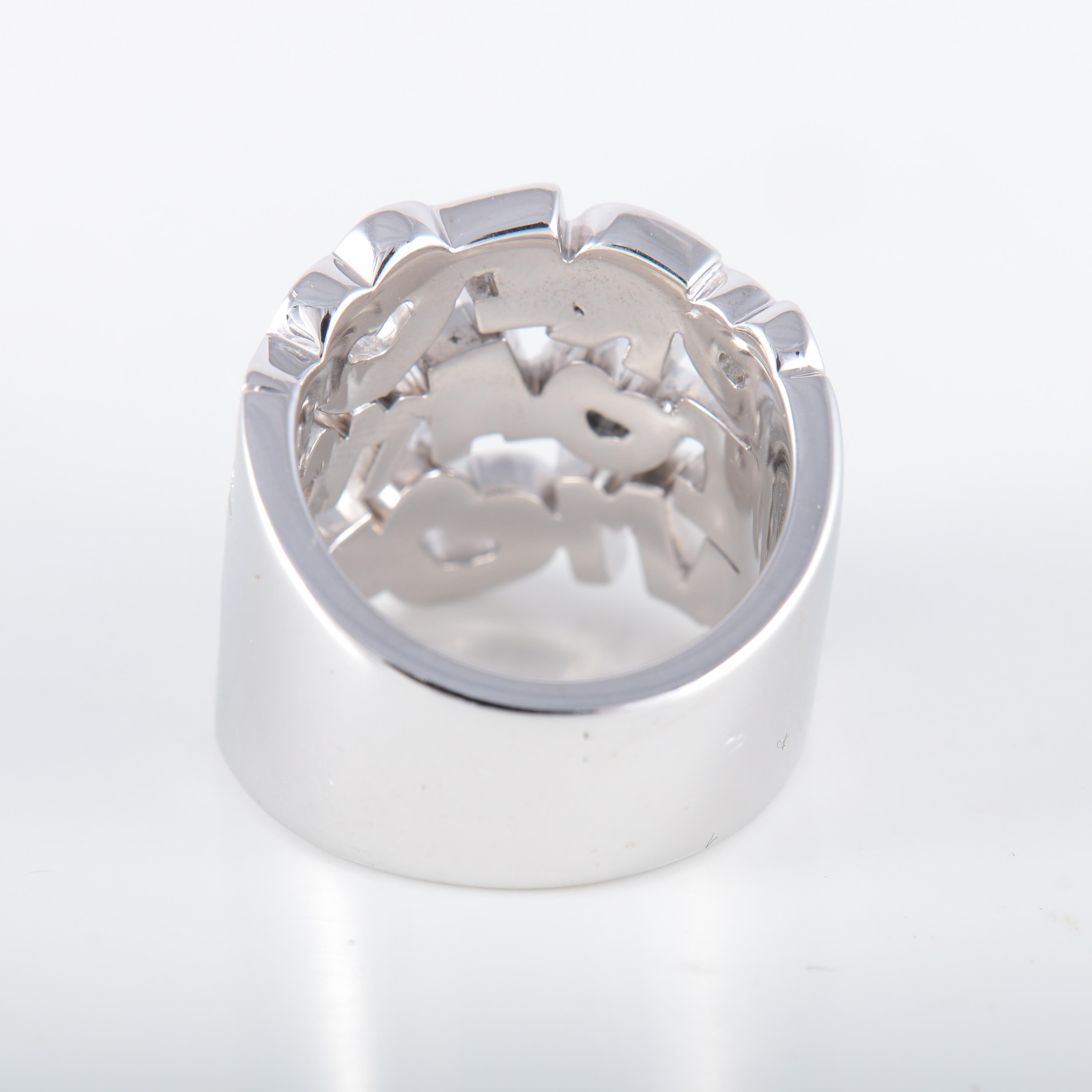 Bague Pasquale Bruni "Amore" or blanc et diamants