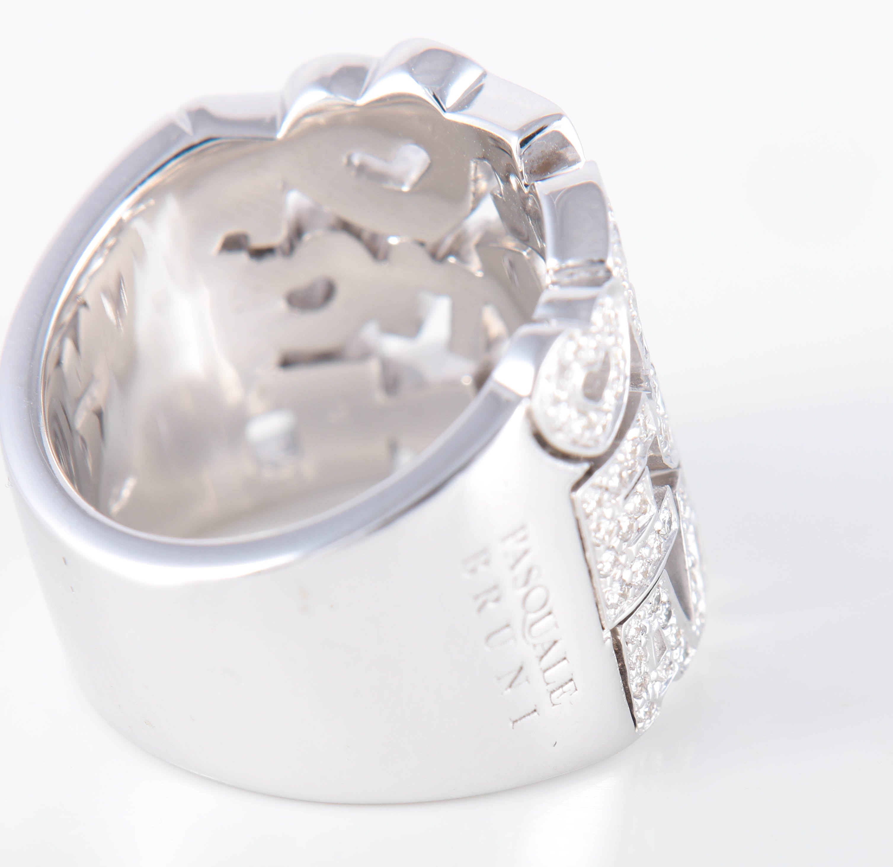 Bague Pasquale Bruni "Amore" or blanc et diamants
