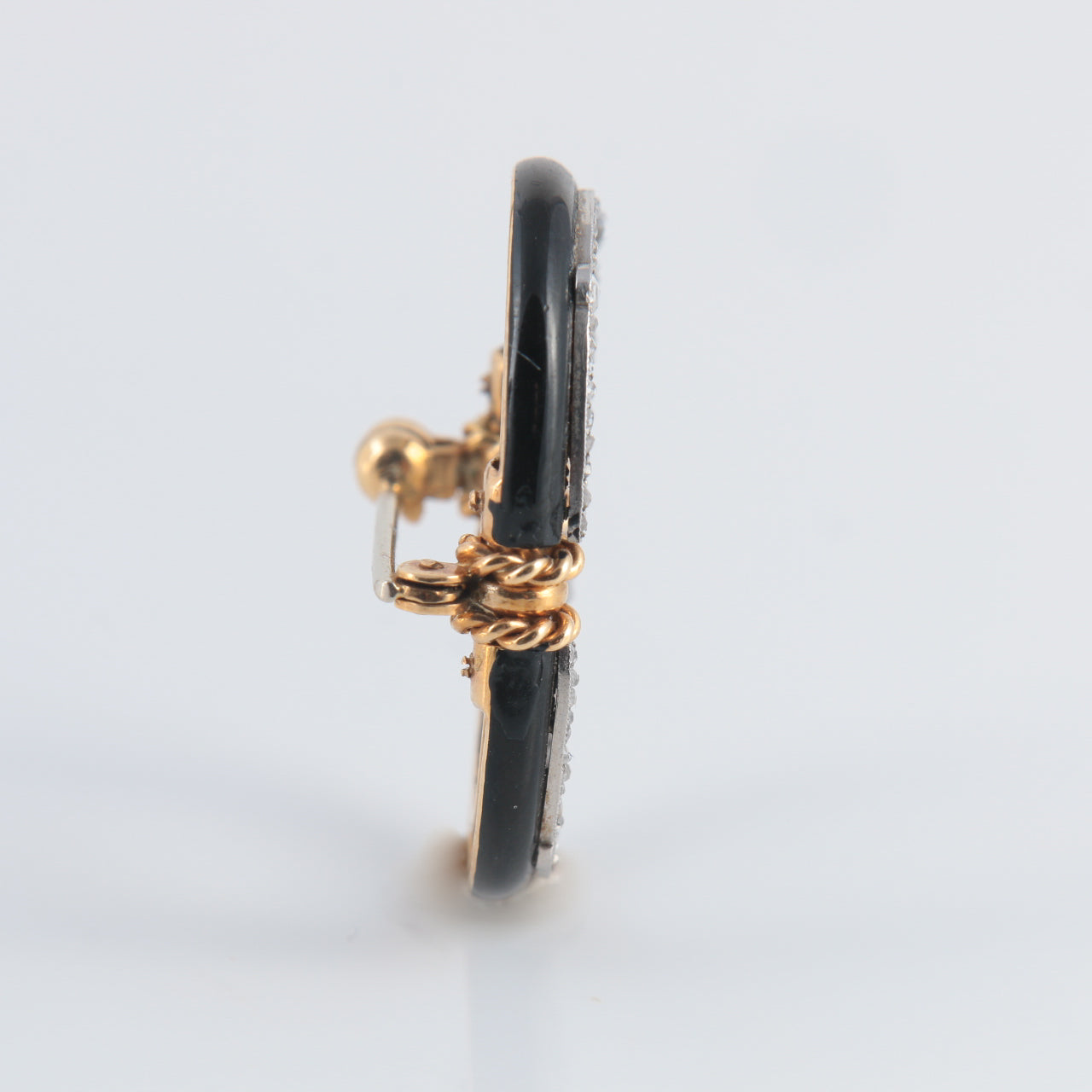 Broche Napoléon III diamants et onyx