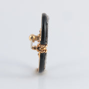 Broche Napoléon III diamants et onyx