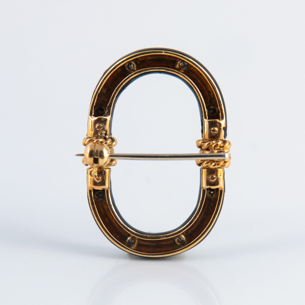 Broche Napoléon III diamants et onyx